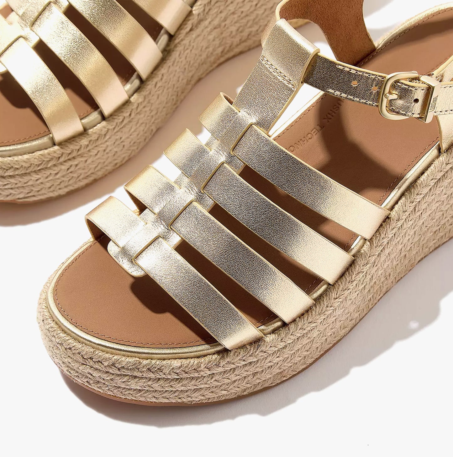 PLATFFORMS ESPADRILLE Womens Wedge Sandals Platino