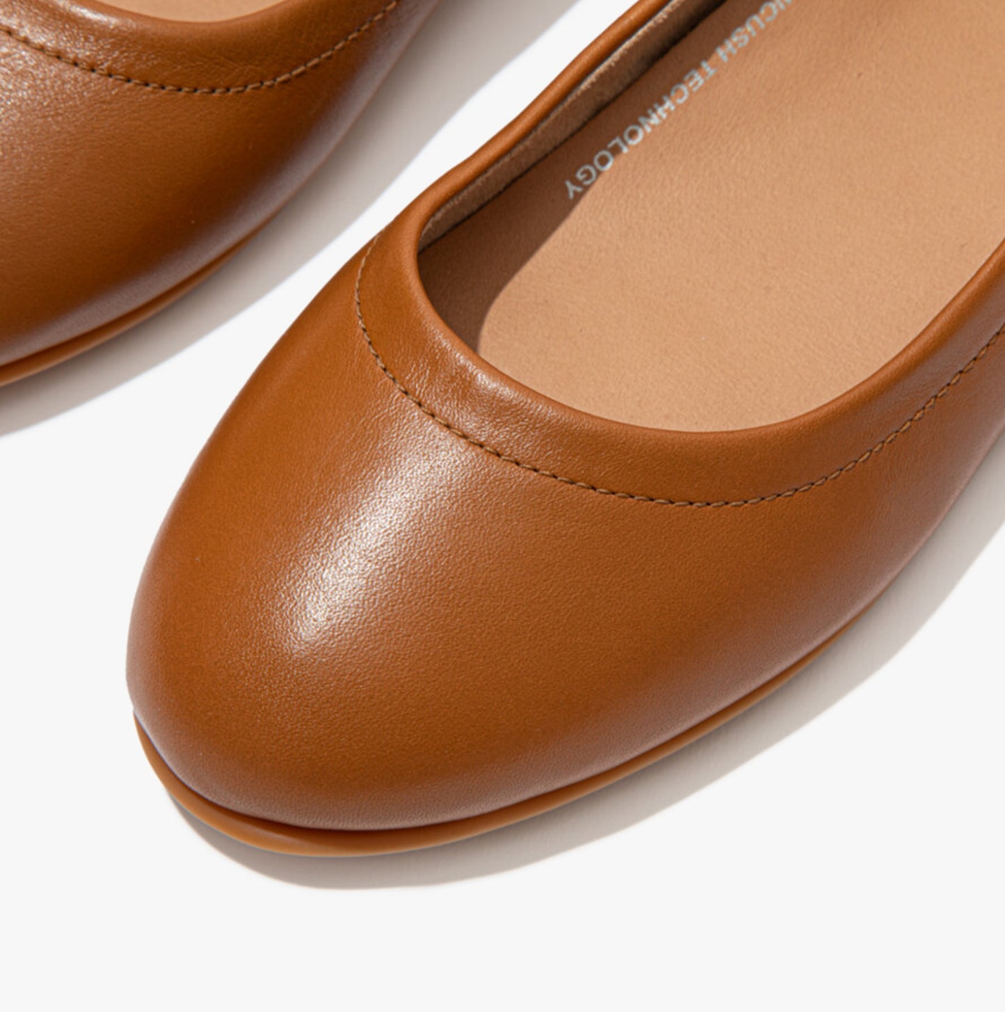 ALLEGRO Womens Ballerina Shoes Light Tan