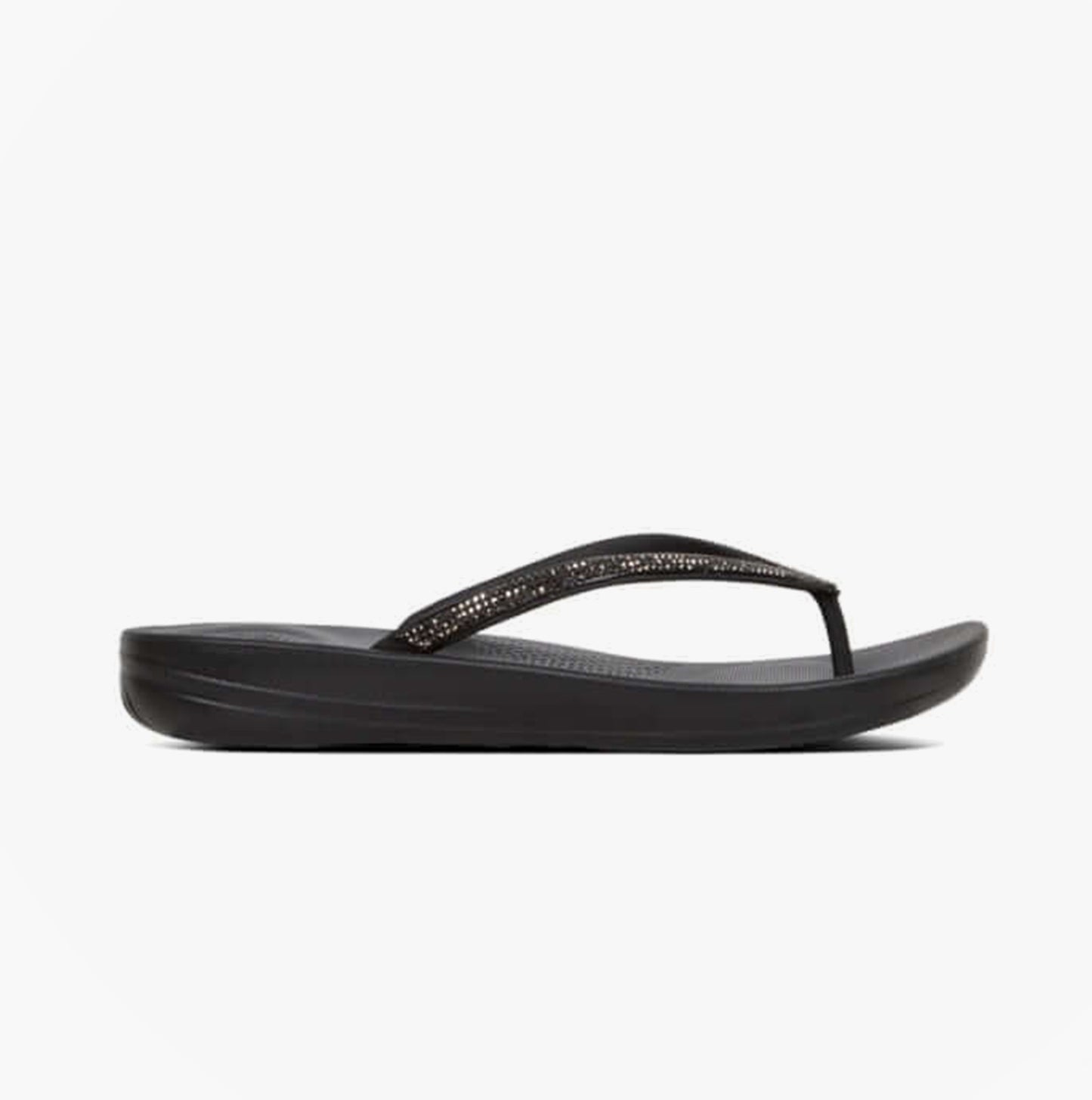 IQUSHION SPARKLE Womens Flip Flops Black