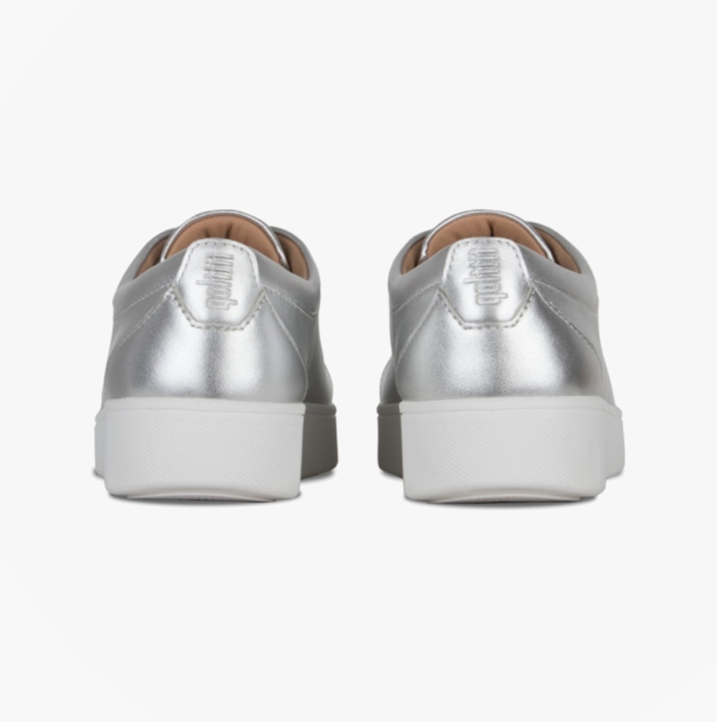 RALLY Womens Leather Trainers Silver