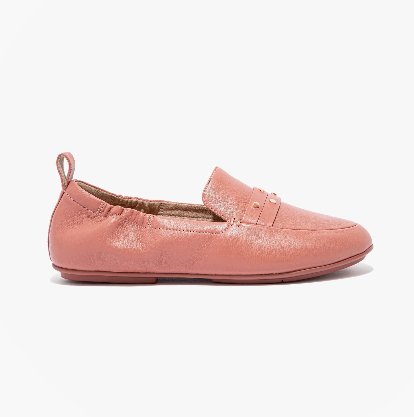 EN2-955 ALLEGRO STUDDED LEATHER Womens Loafers Warm Rose