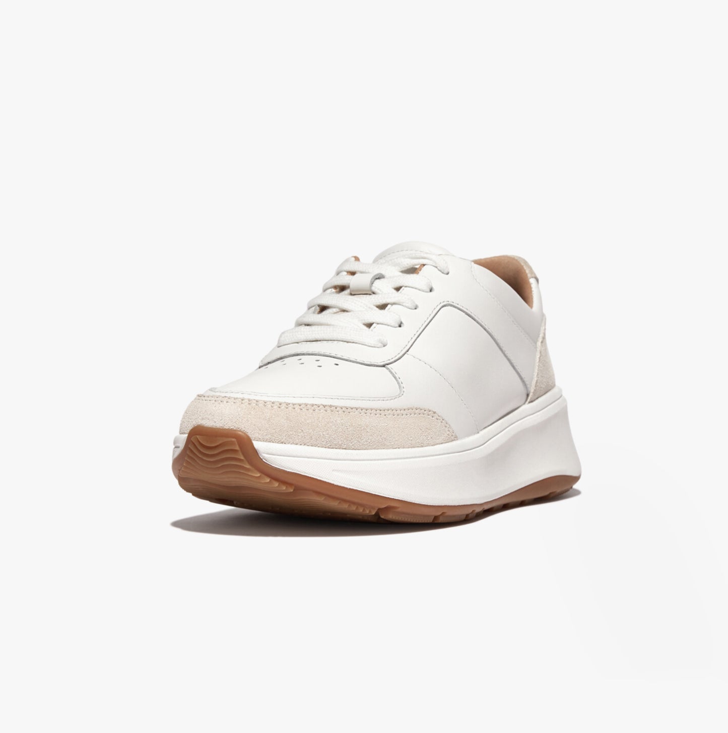 FitFlop F-MODE Womens Flatform Trainers Urban White
