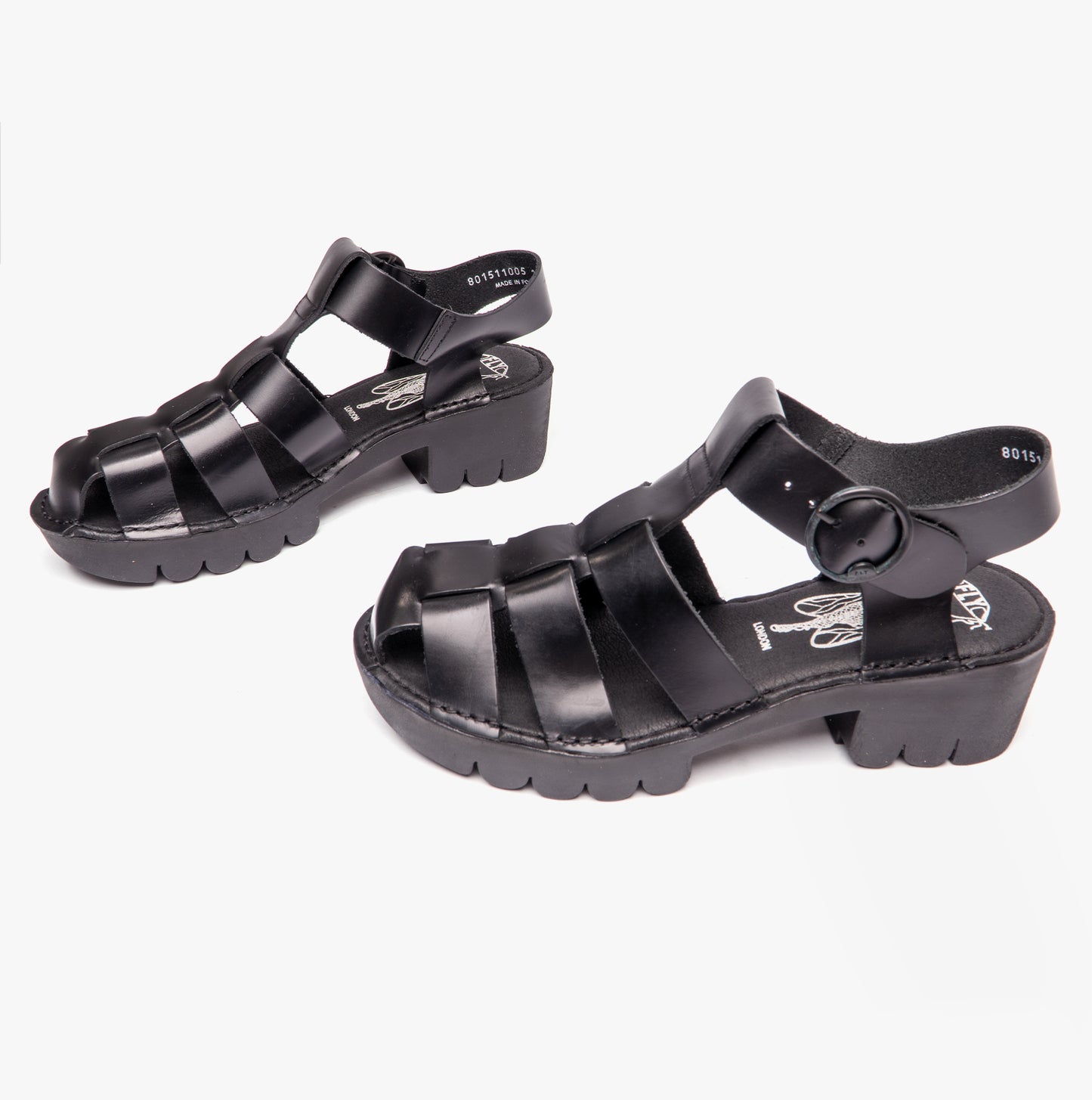 Fly London EMME511FLY Womens Fisherman Sandals Black