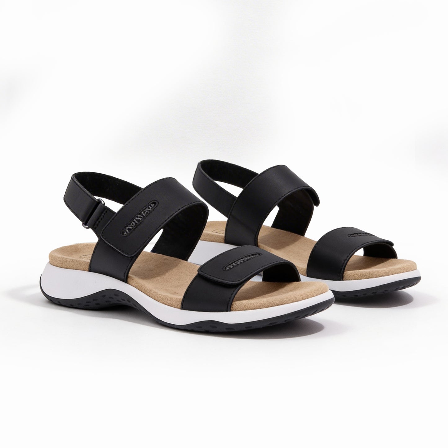 Free Spirit GRENADA Womens Cross Strap Sandals Black