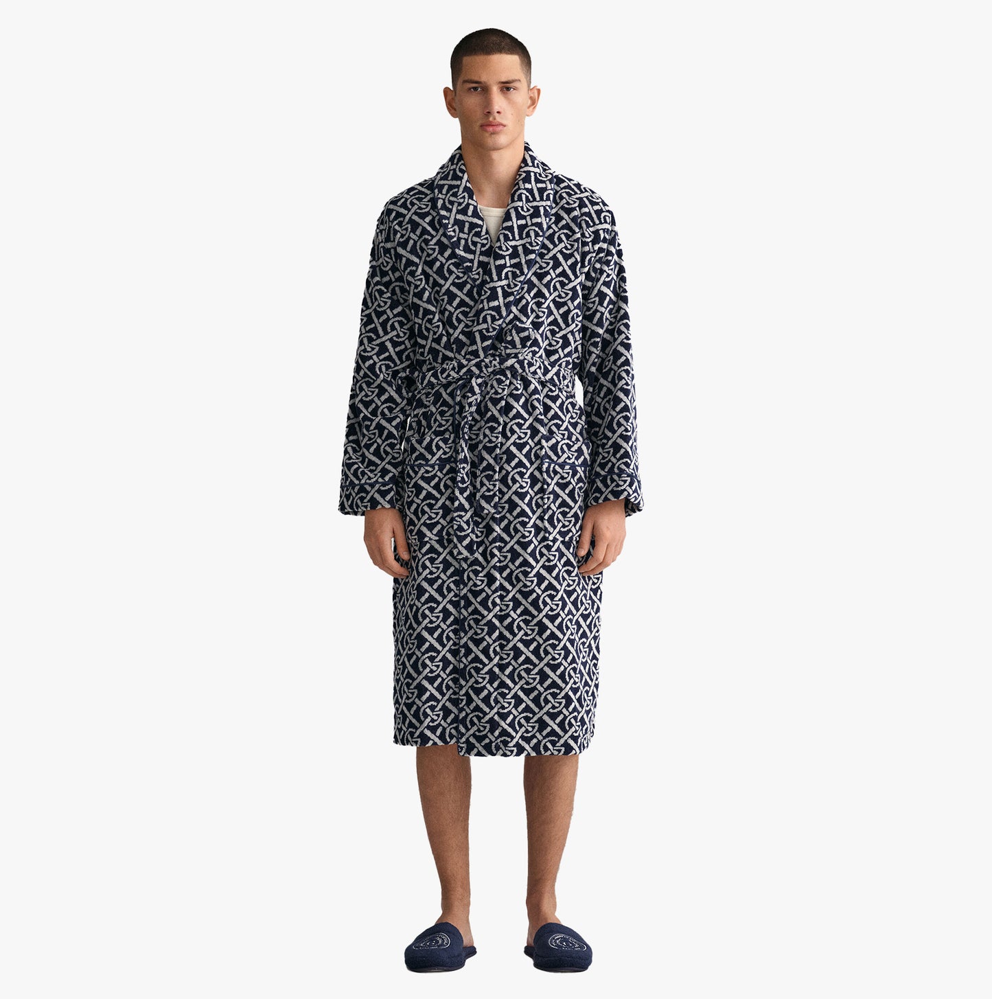GANT G-PATTERN Bathrobe Evening Blue