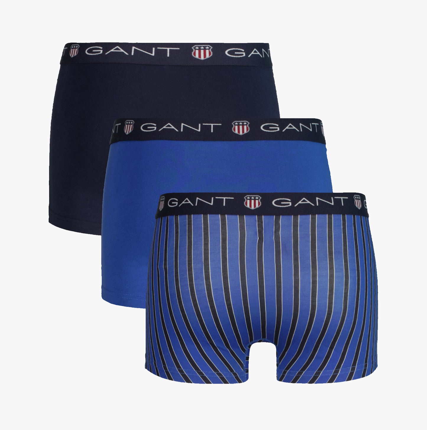 GANT SHIELD STRIPE Mens Trunks 3-Pack Evening Blue