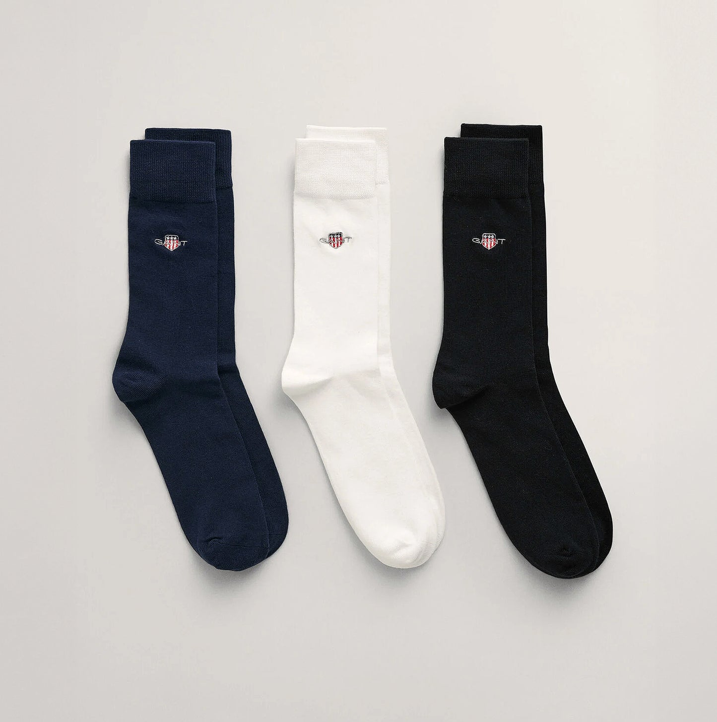 GANT SHIELD SOCKS 3-Pack Mens Black