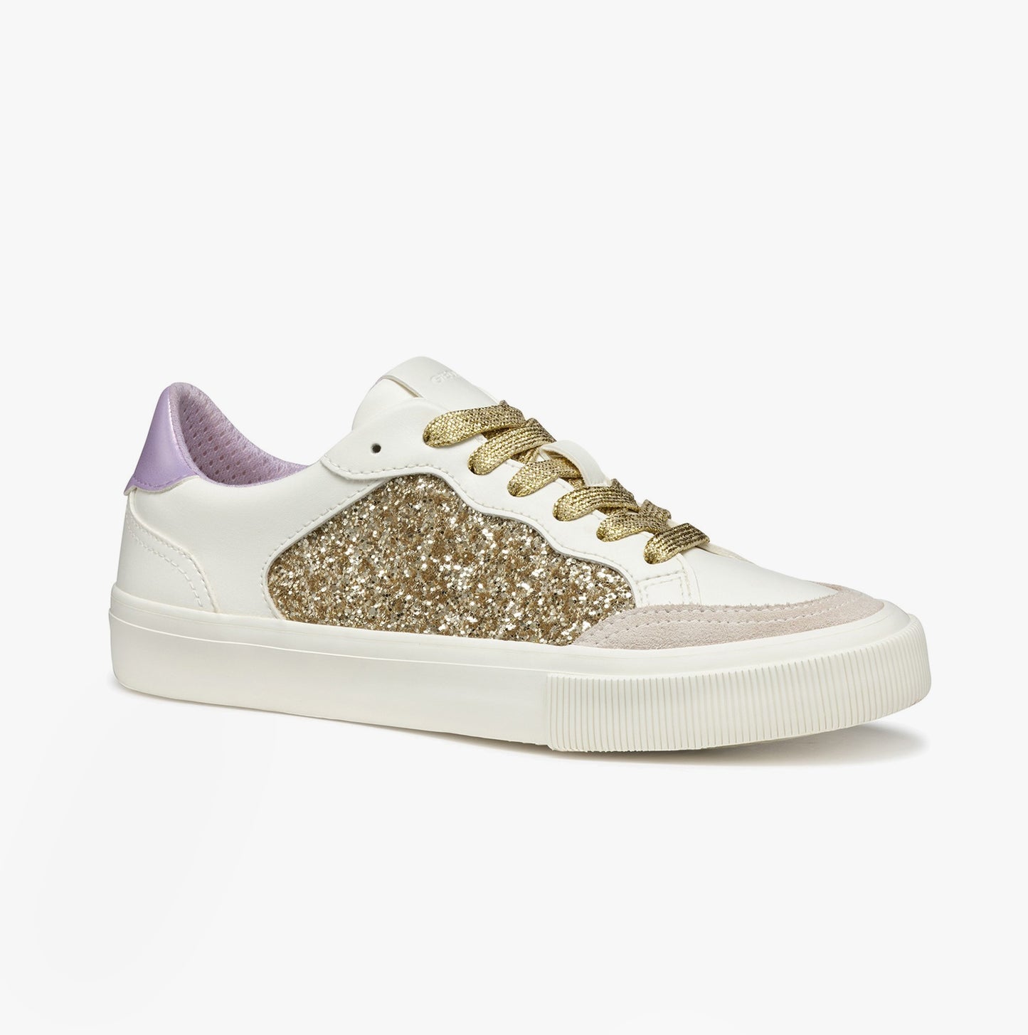 D EMMELENY Womens Trainers Optic White/Light Gold