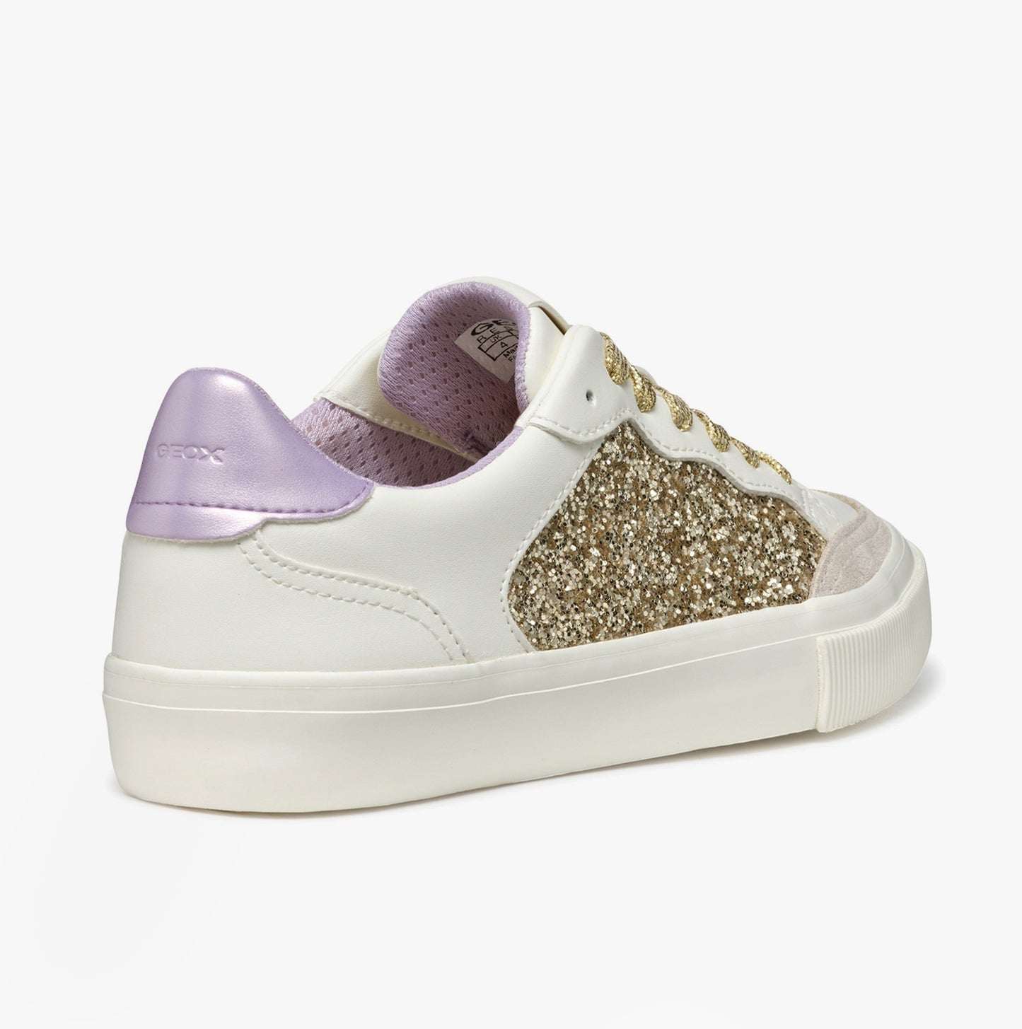 D EMMELENY Womens Trainers Optic White/Light Gold
