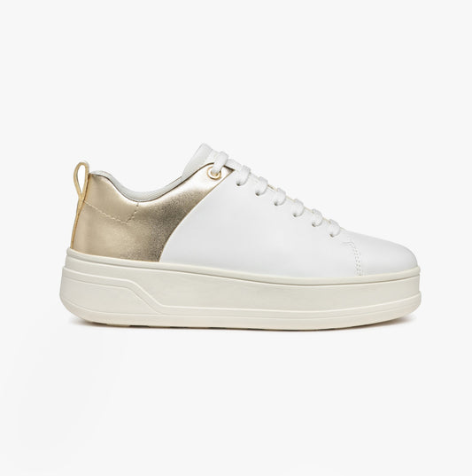 D SPHERICA ECUB-2 Womens Trainers White/Light Gold
