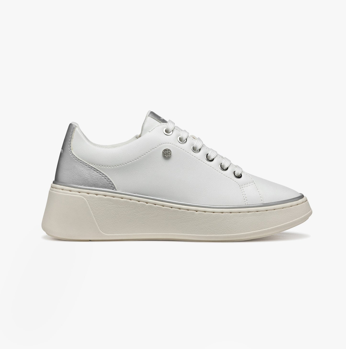 D SUNNETTY Womens Trainers White/Silver