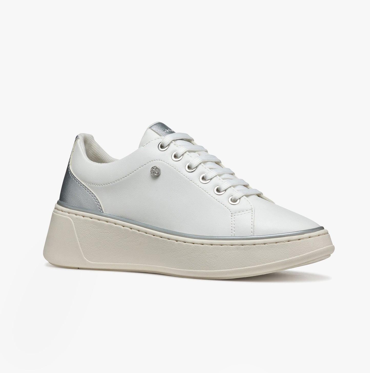 D SUNNETTY Womens Trainers White/Silver