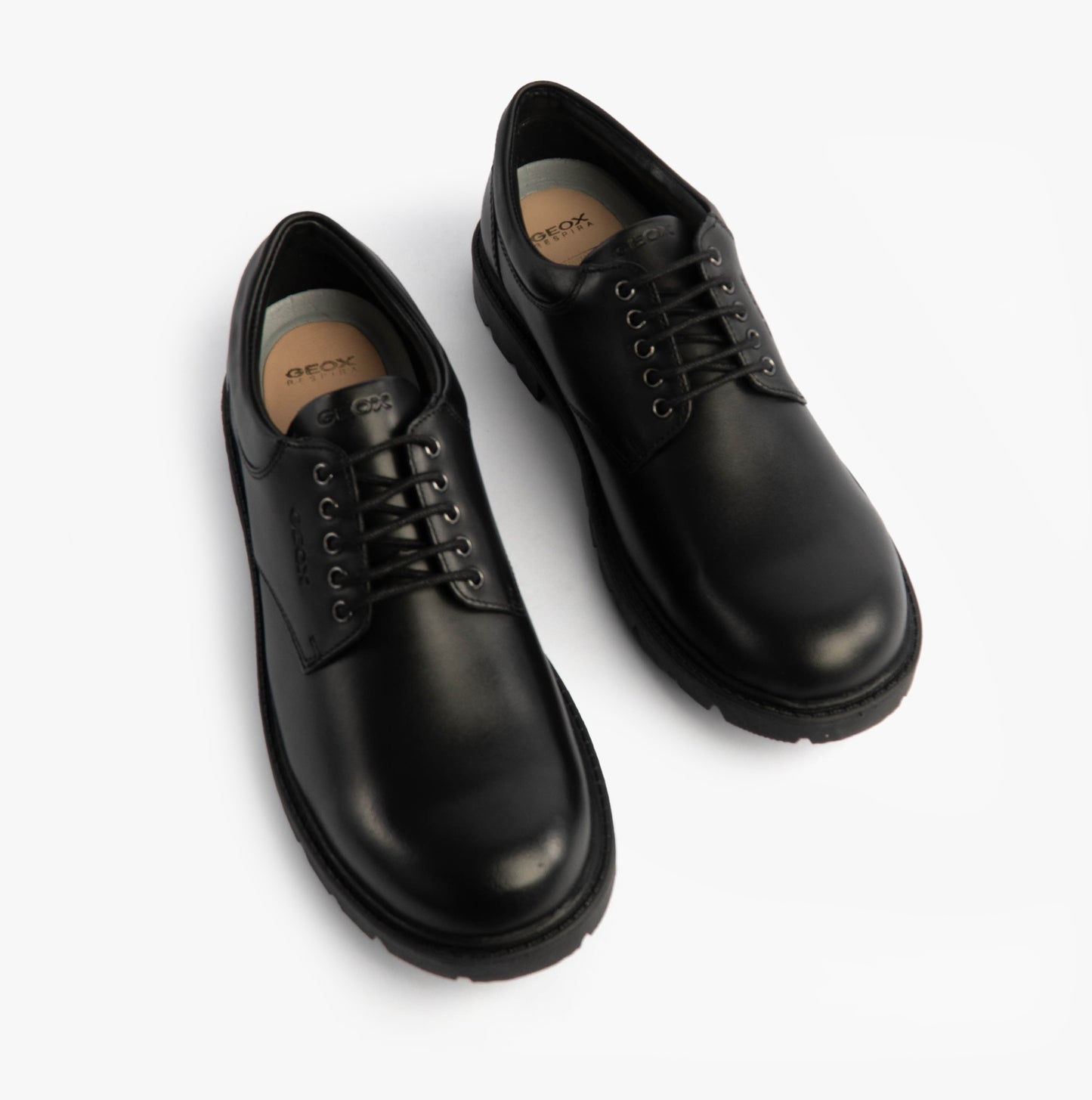 SHAYLAX Boys School Shoes Black