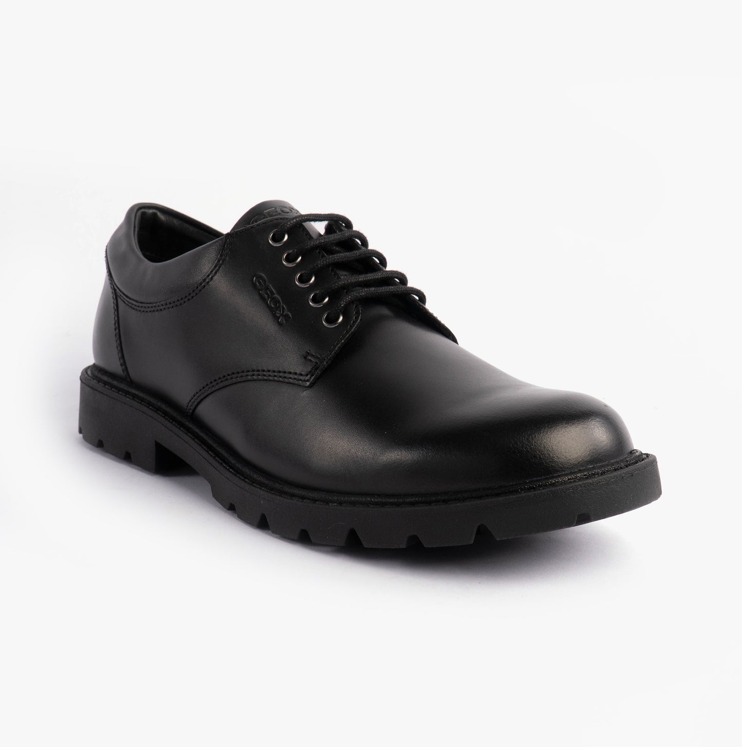 SHAYLAX Boys School Shoes Black