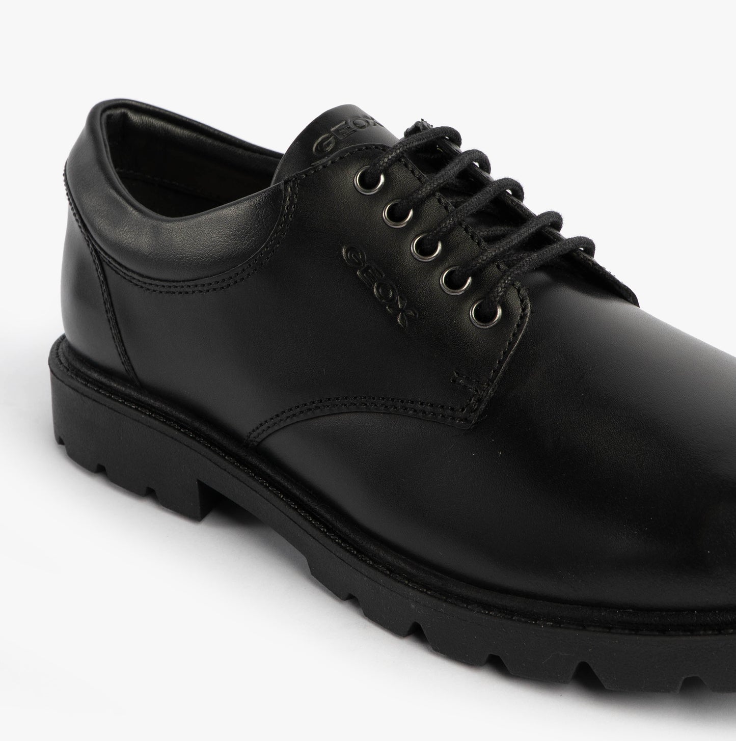SHAYLAX Boys School Shoes Black