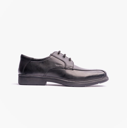 FEDERICO H Boys Leather School Shoes Black