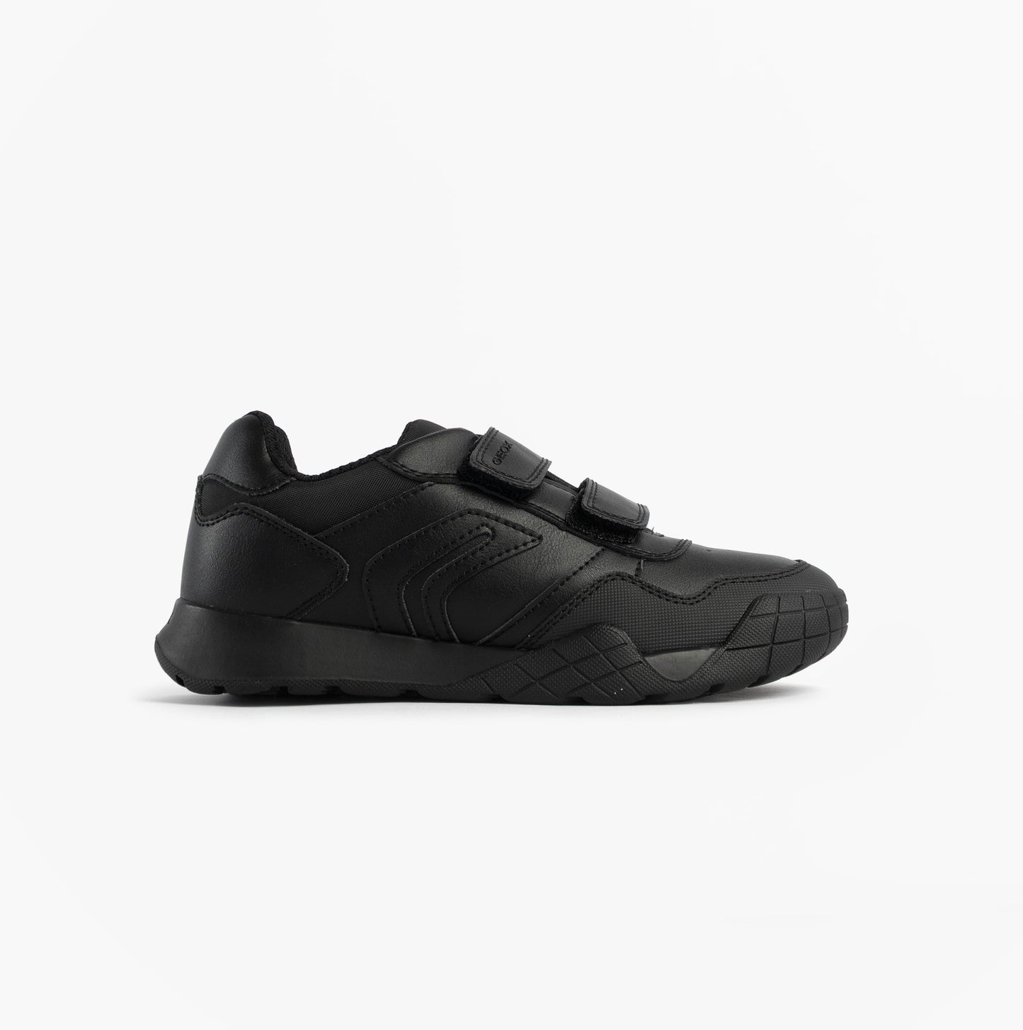 J RANN-E BOY Unisex Kids Touch Fasten Trainers Black