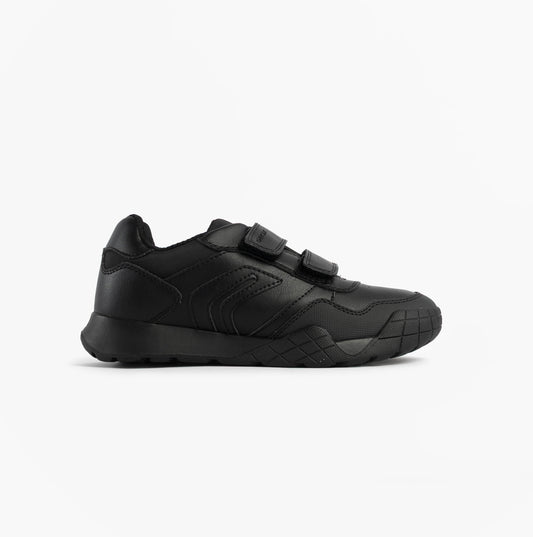 J RANN-E BOY Unisex Kids Touch Fasten Trainers Black
