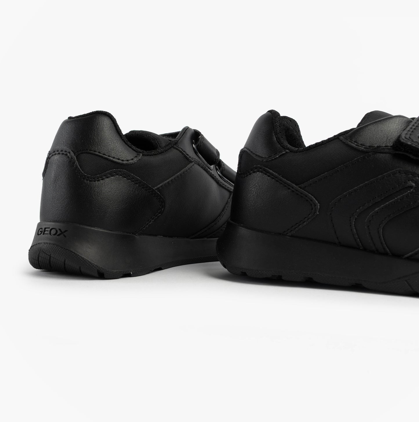 J RANN-E BOY Unisex Kids Touch Fasten Trainers Black