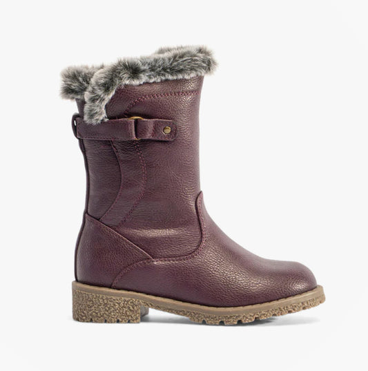 Heavenly Feet CHARLOTTE Girls Shearling Boots Purple