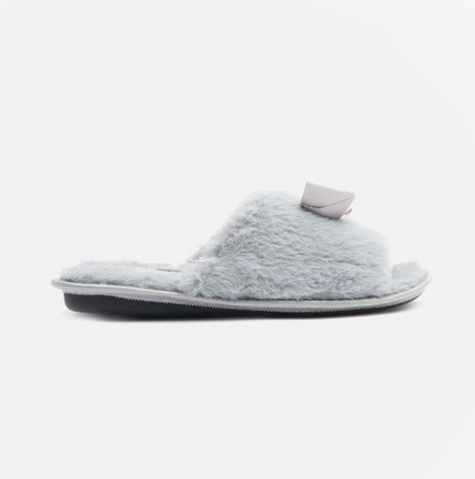 Jo & Joe EMPRESS Womens Open Toe Mule Slippers Grey