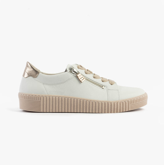 WISDOM Womens Trainers White Pink