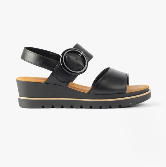 YEO Womens Sandals Black