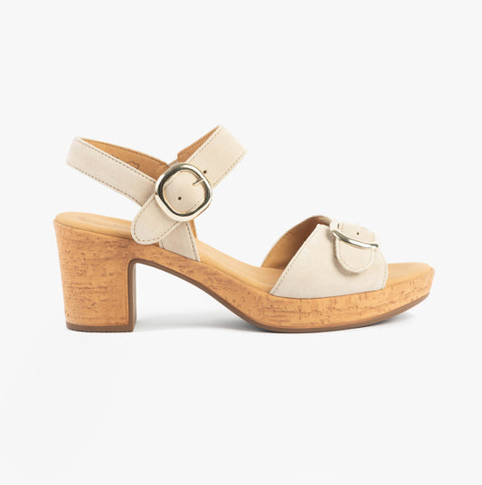 FANTASTICA Womens Sandals Oak Suede