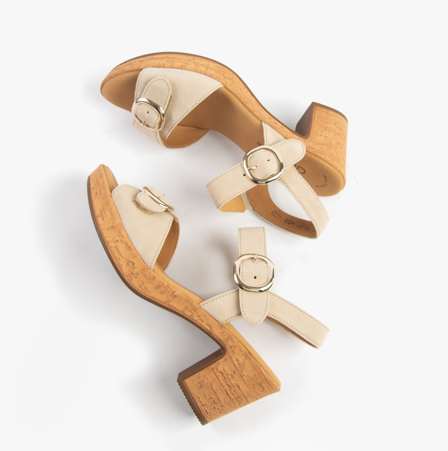 FANTASTICA Womens Sandals Oak Suede