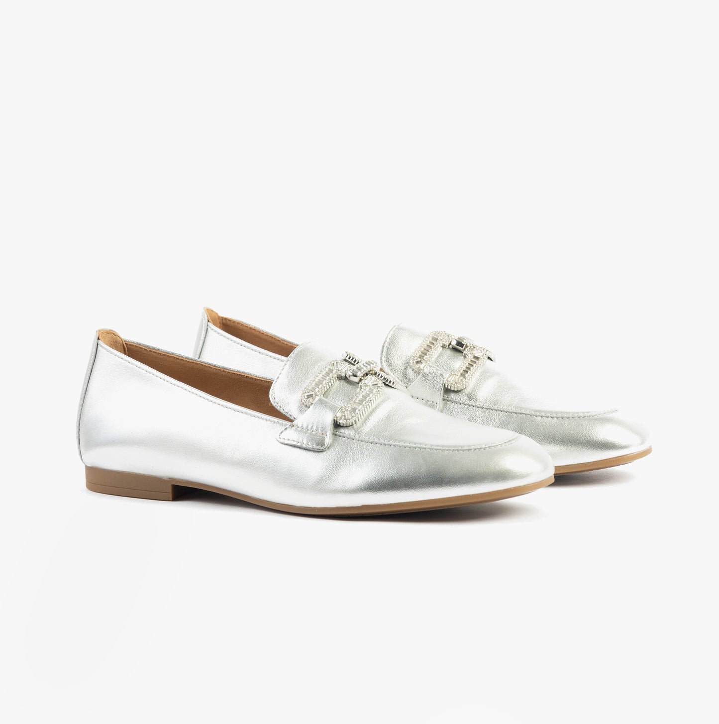 JACKIE Womens Loafers Silver