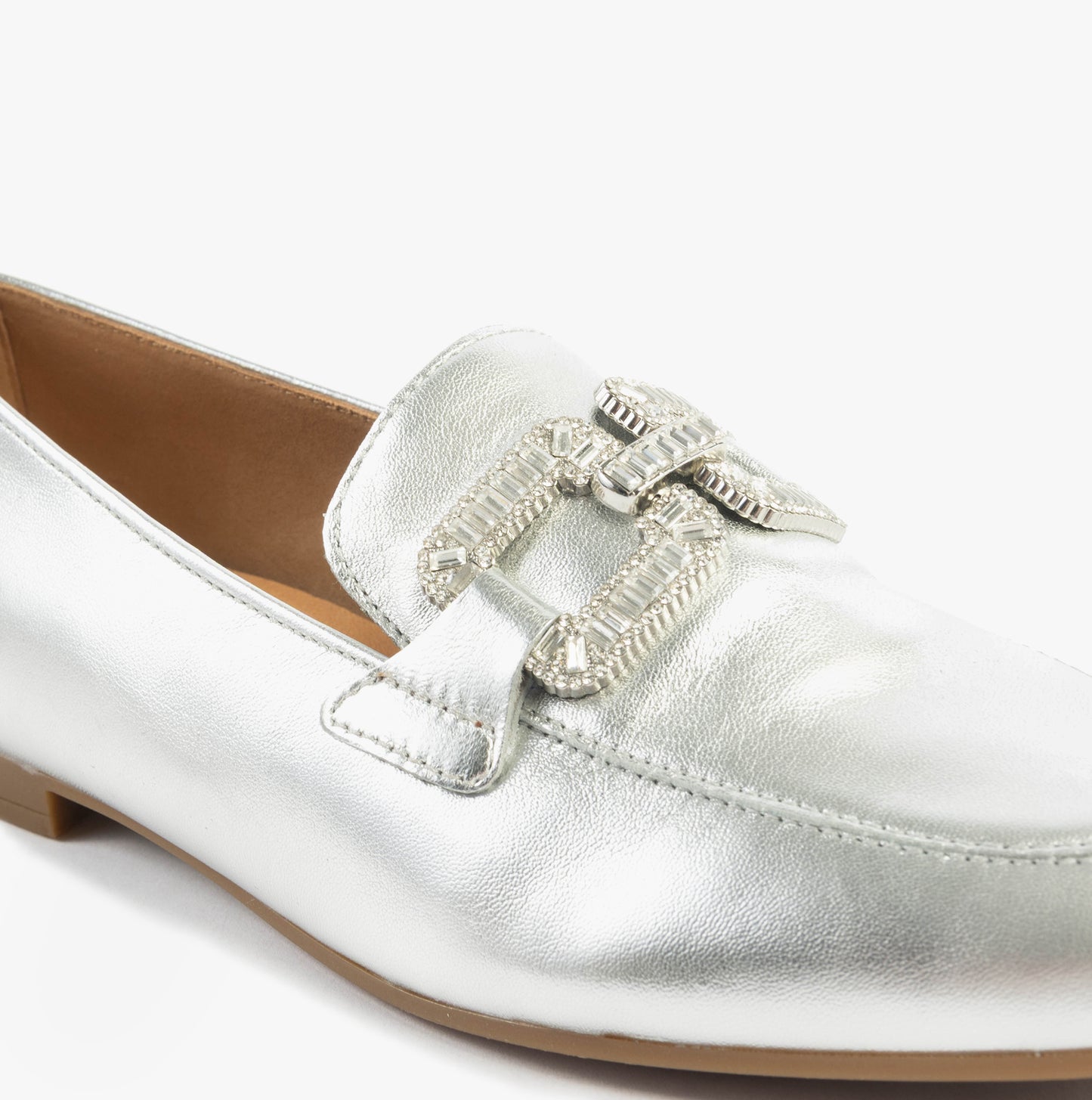 JACKIE Womens Loafers Silver