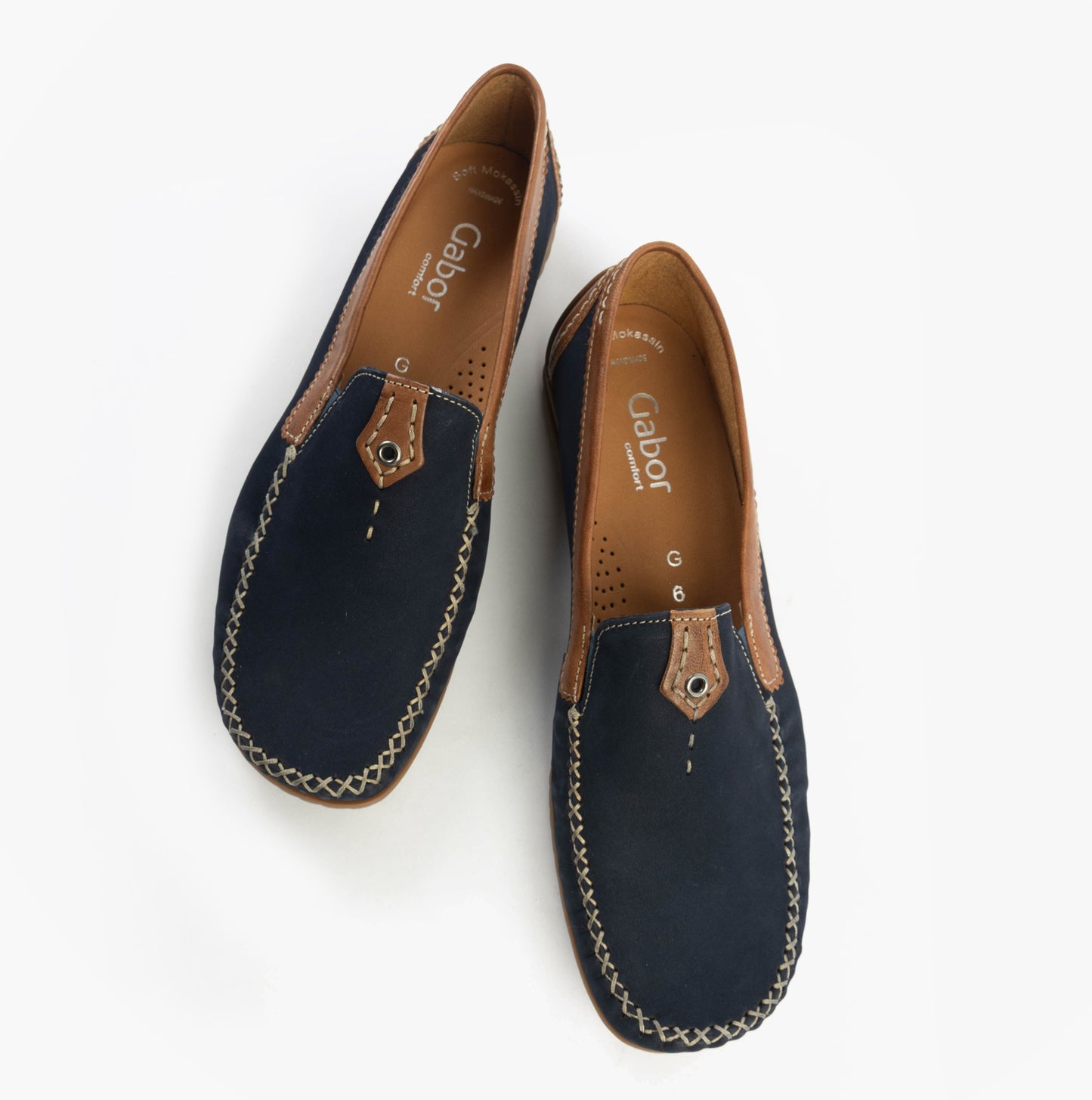 CALIFORNIA Womens Loafers Navy/New Whiskey