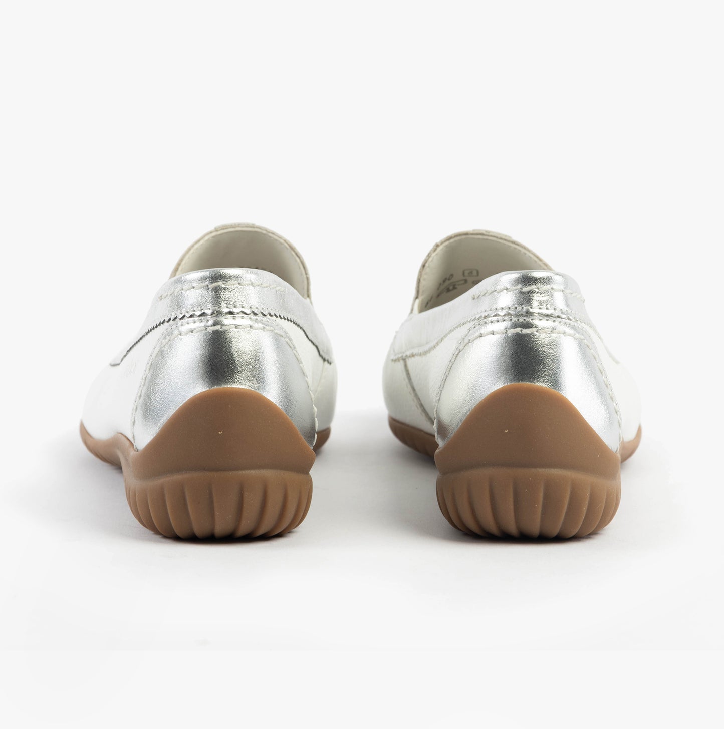 CALIFORNIA Womens Moccassins White/Silver