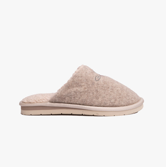 PANTOFLI Womens Mule Slippers Taupe