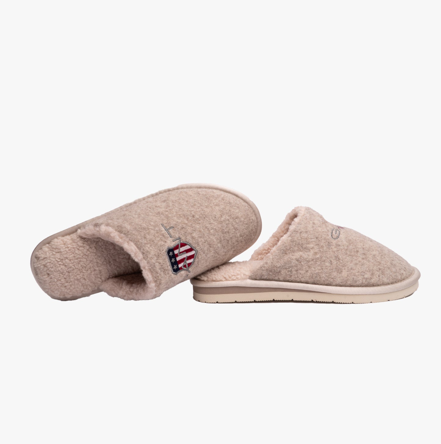 PANTOFLI Womens Mule Slippers Taupe