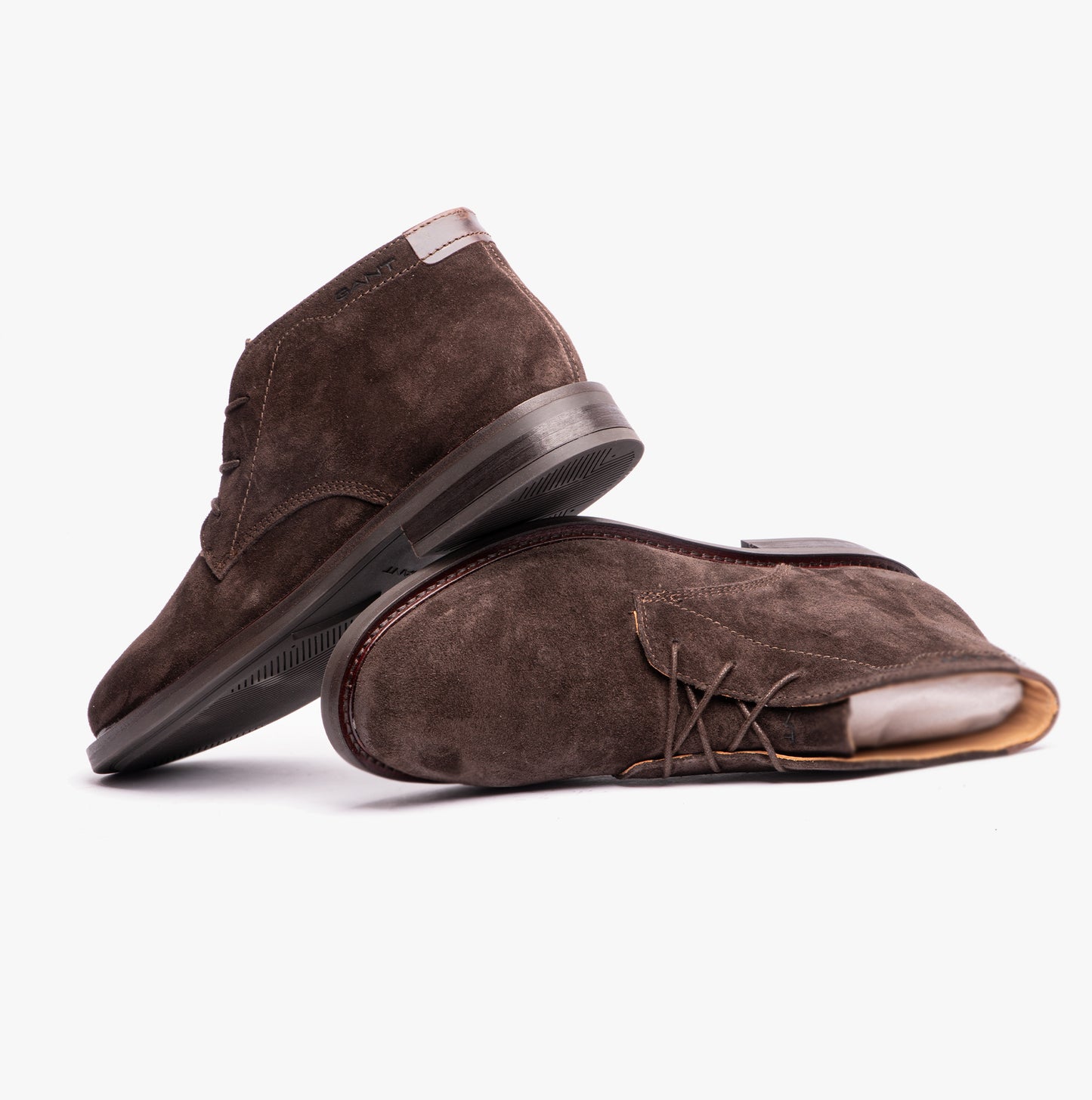 ST FAIRKON Mens Chukka Boots Dark Brown