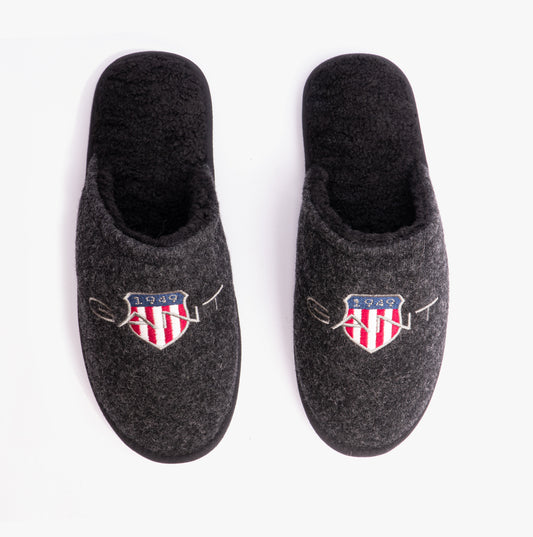 TAMAWARE Mens Mule Slippers Black