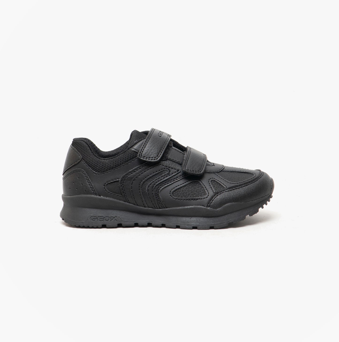 GEOX PAVEL B Boys Touch Fasten School Trainers Black