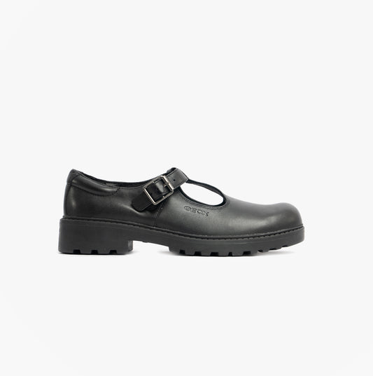 CASEY Girls Matte Black School Shoes