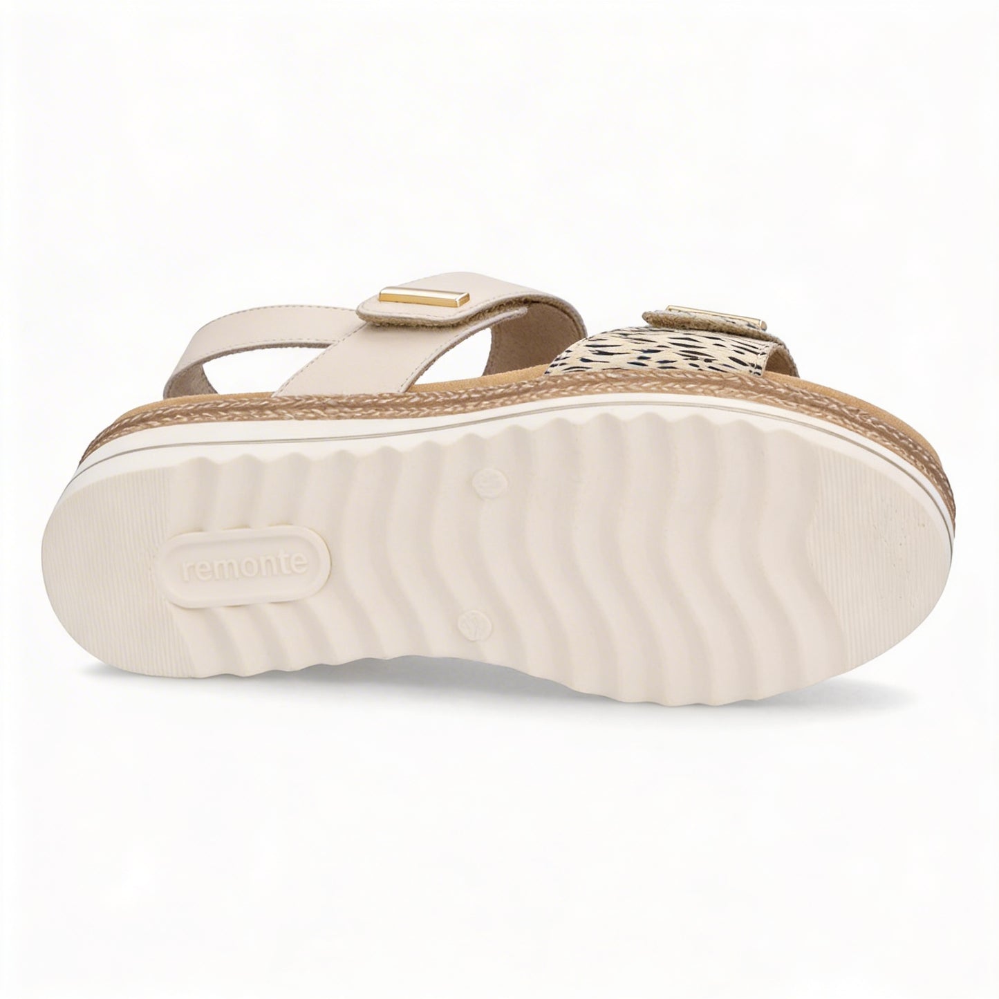 Remonte D0Q59 Womens Slingback Sandals Beige/Gold
