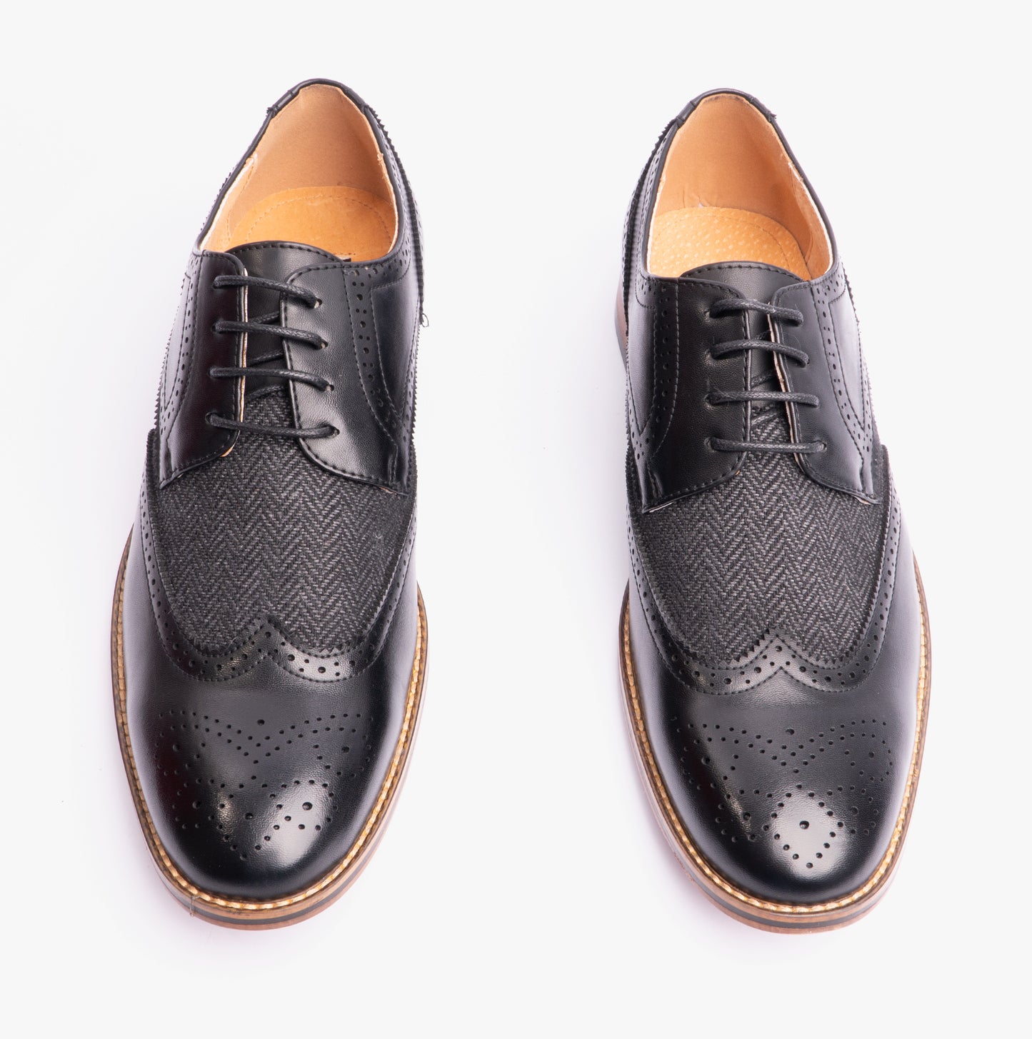 Goor DANIEL Mens Lace Up Brogues Black
