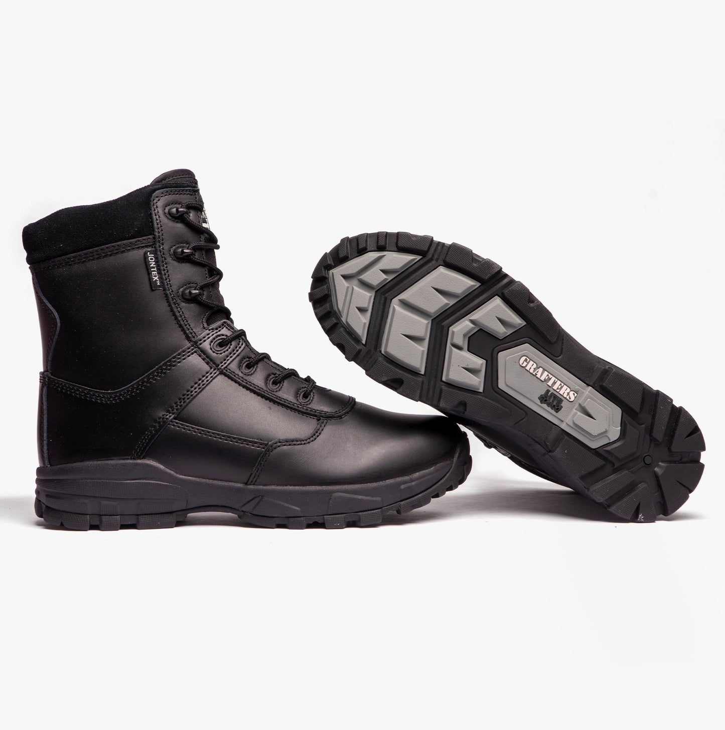 Grafters AMBUSH Unisex Waterproof Leather Work Boots Black