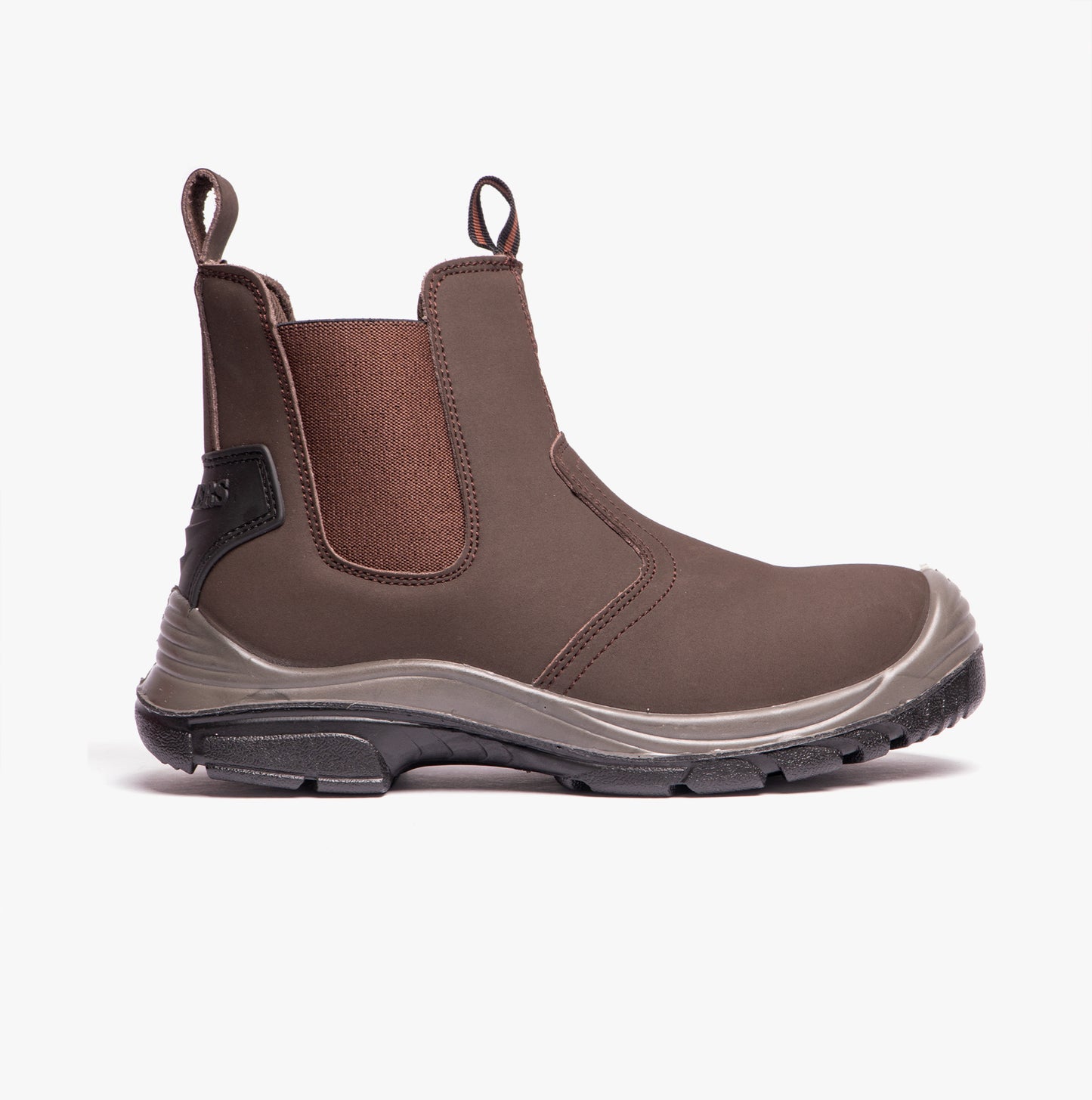 Grafters M371B Mens Coated Leather Safety Dealer Boots Brown