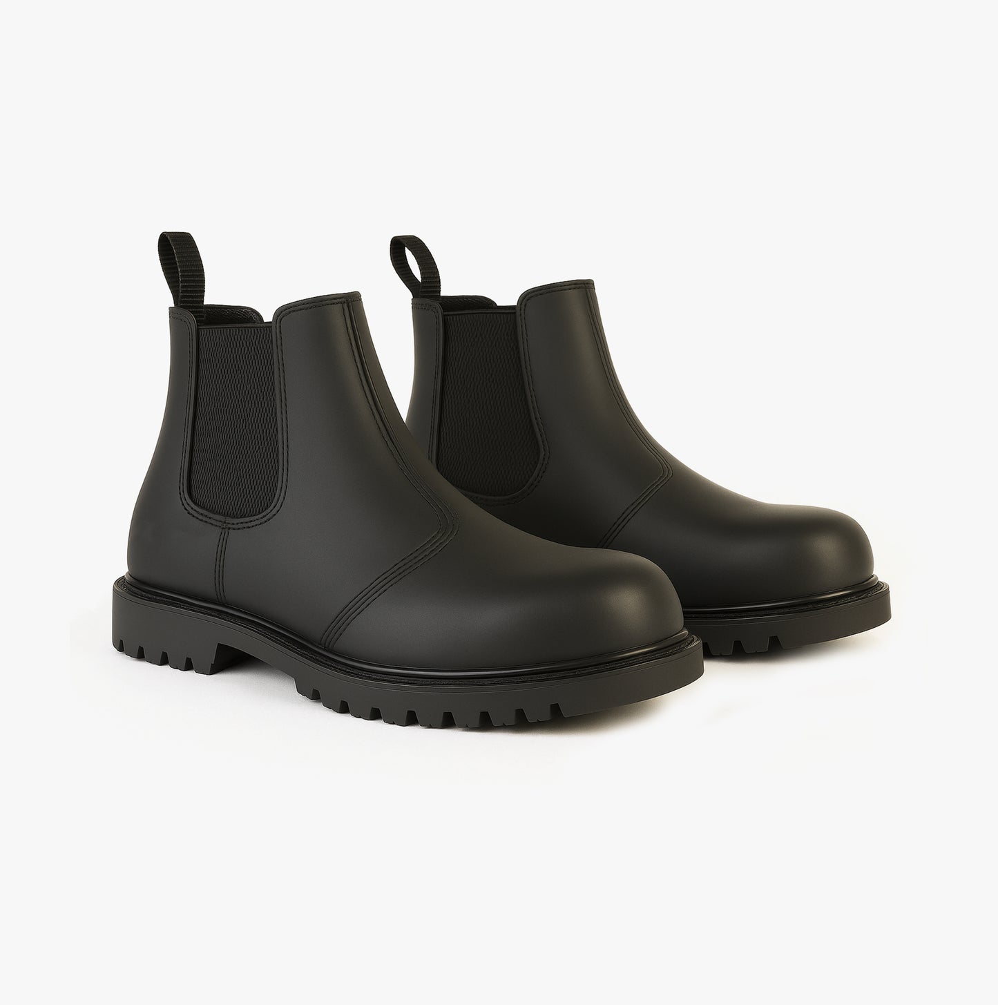Grafters M539A Unisex Leather Chelsea Safety Boots Black