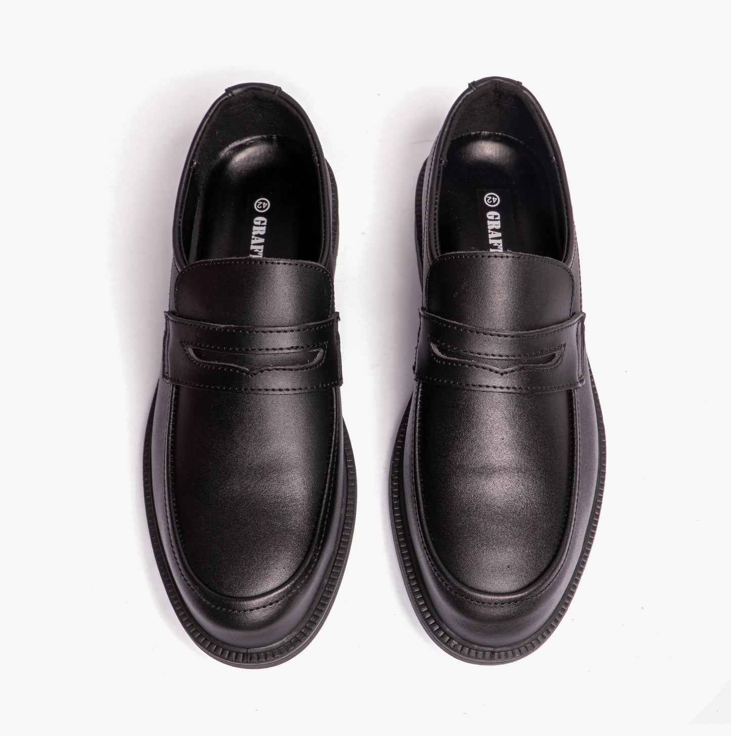 Grafters M895A Mens Leather Uniform Safety Shoes Black