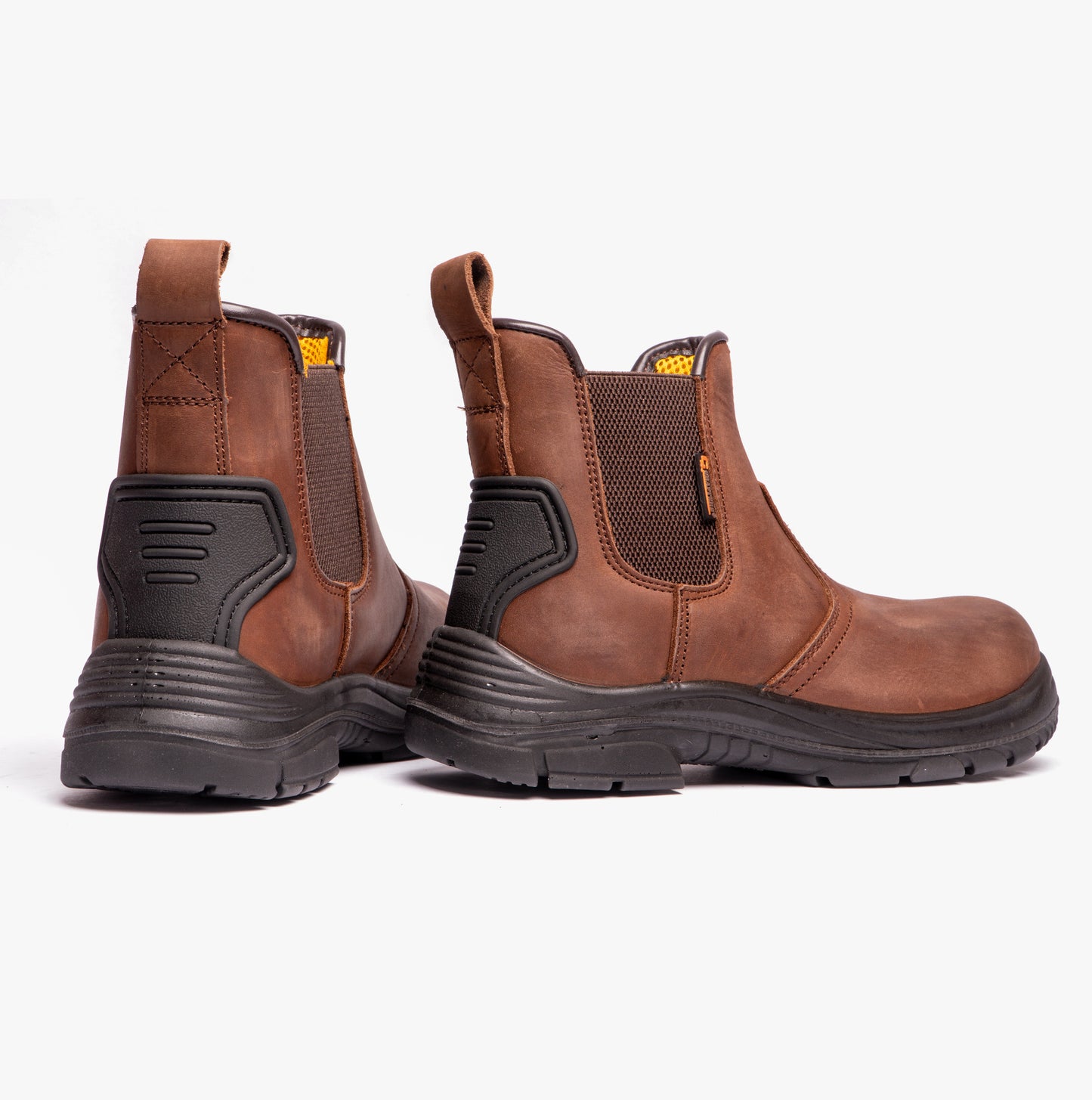 Grafters M9509B Mens Super Wide Dealer Safety Boots Brown
