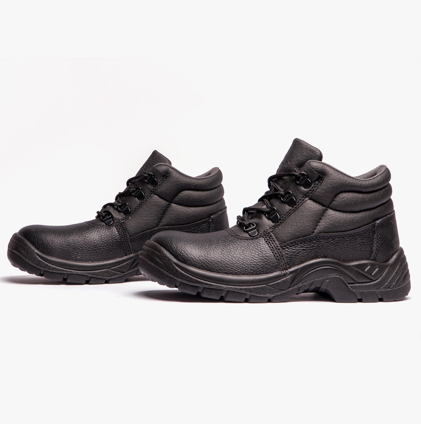 Grafters M9535PA+ Unisex Leather Chukka Safety Boots Black (Plus Sizes)