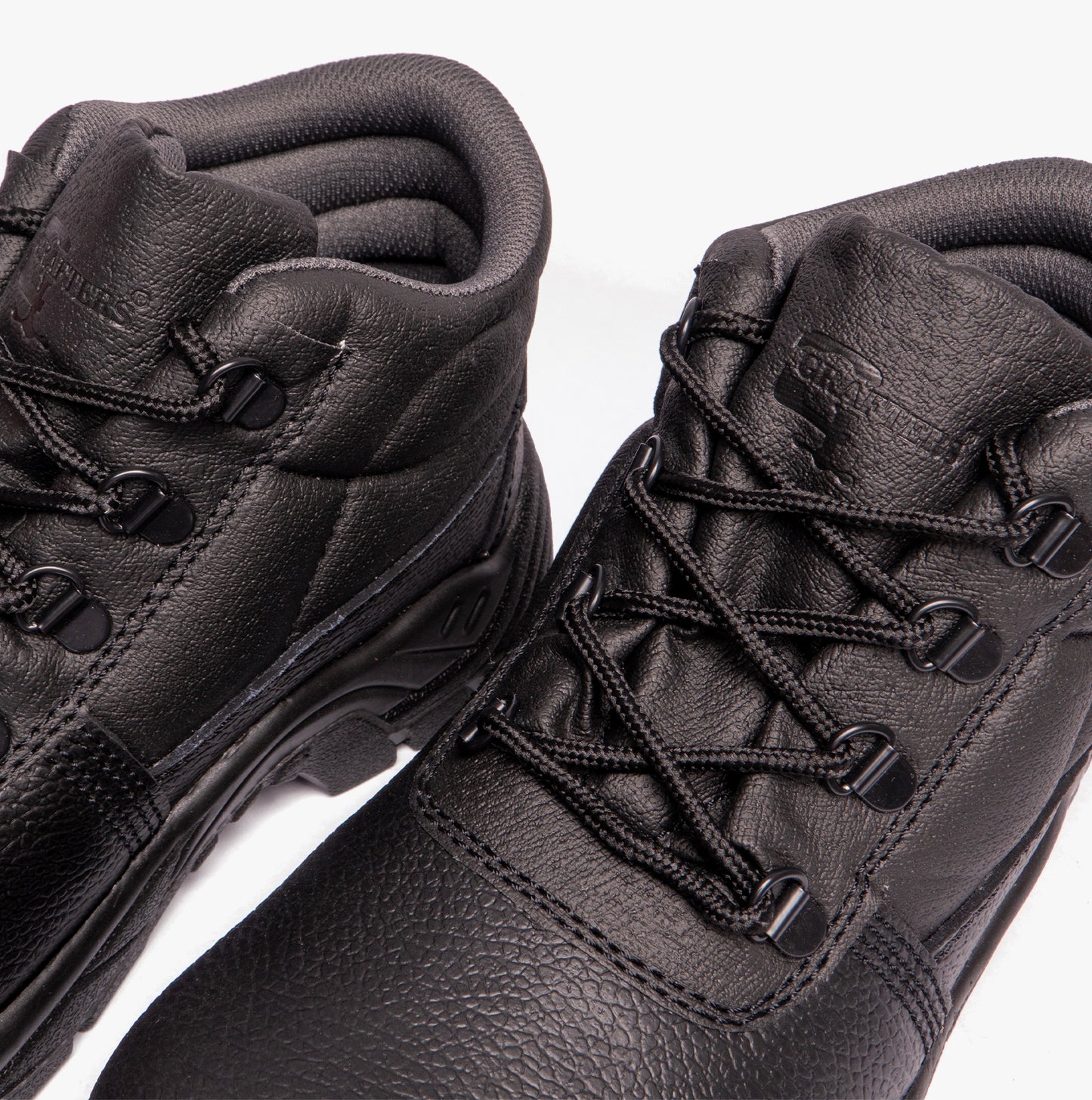 Grafters M9536A Unisex Leather Chukka Safety Boots Black