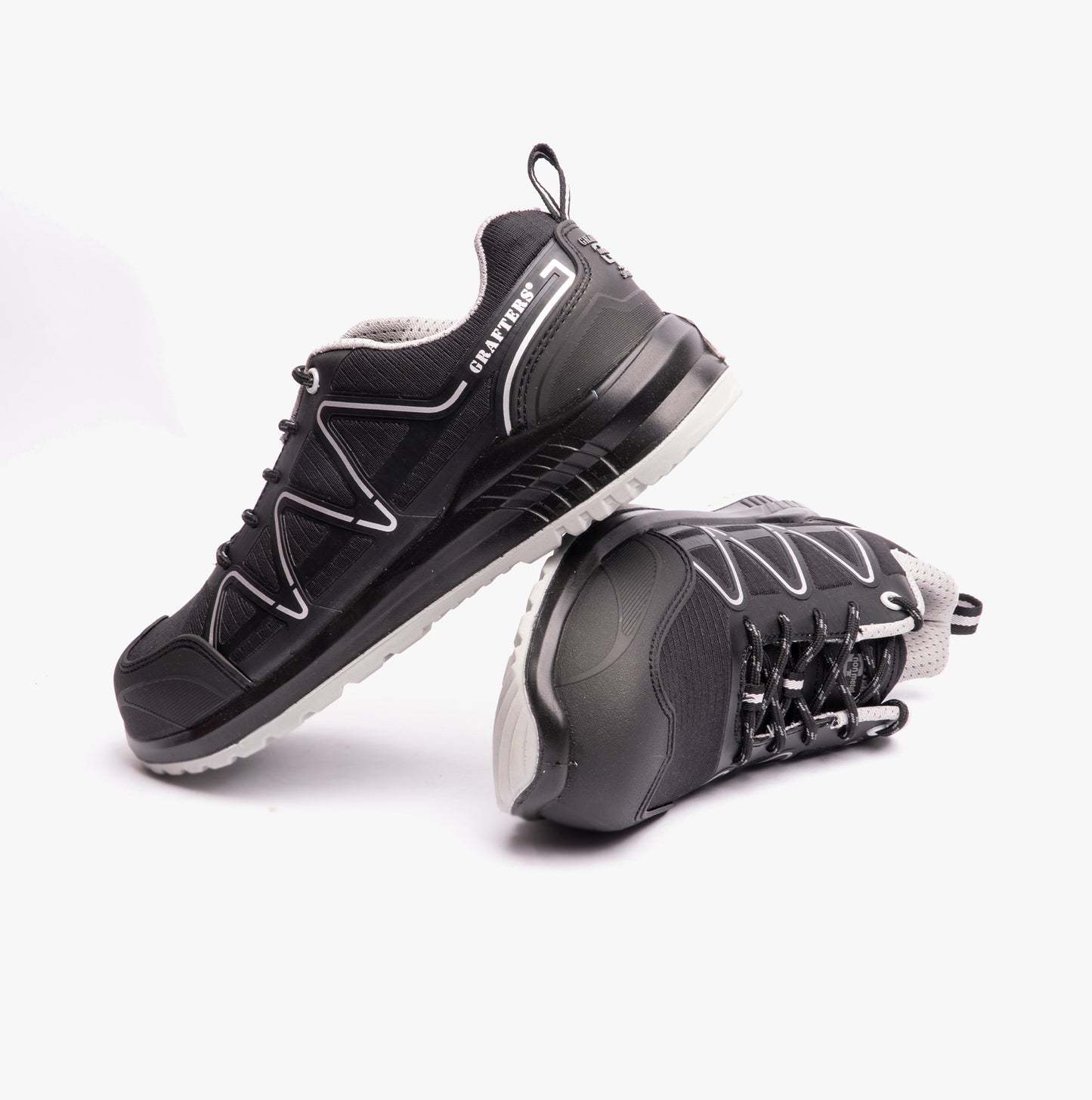 Grafters M989A Mens Composite Non-Metal Safety Trainers Black