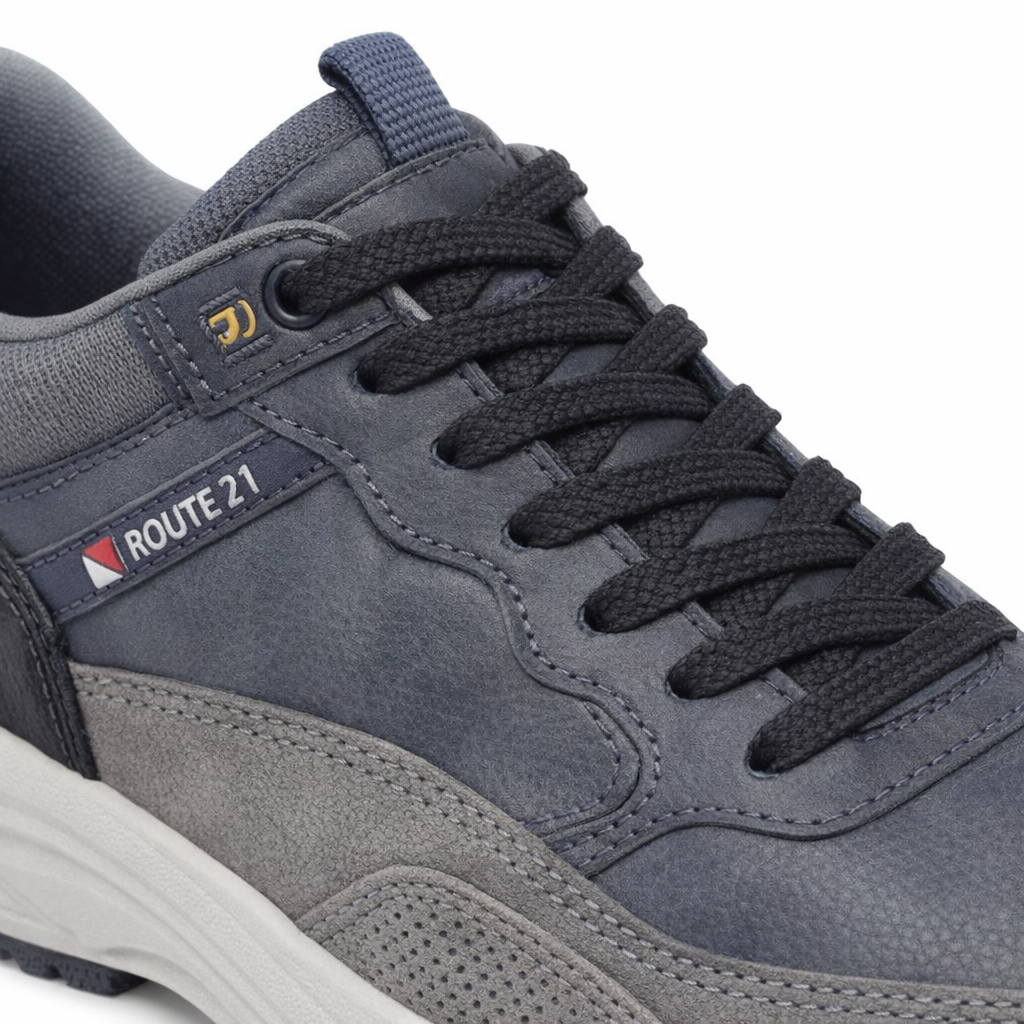 R21 Original M047 Mens Casual Trainers Navy/Grey